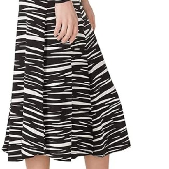STINE GOYA Asher Ruched Stretch-Jersey Midi Dress ~ Black & White stripes XS - Picture 4 of 12